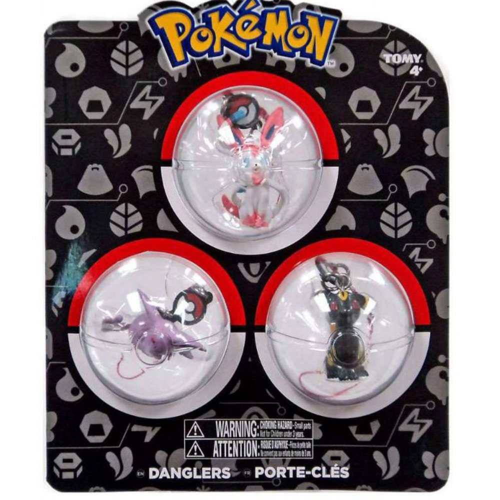 2017 Pokemon TOMY Danglers 3pack SYLVEON UMBREON ESPEON *NEW* Nintendo card psa